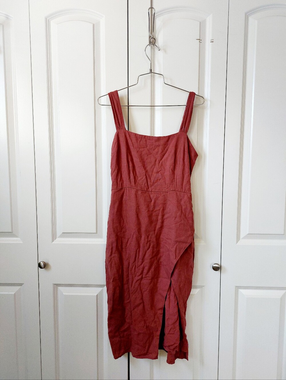 Dusty Rose Linen Blend Sundress Small Abercrombie & Fitch Princess Vacation